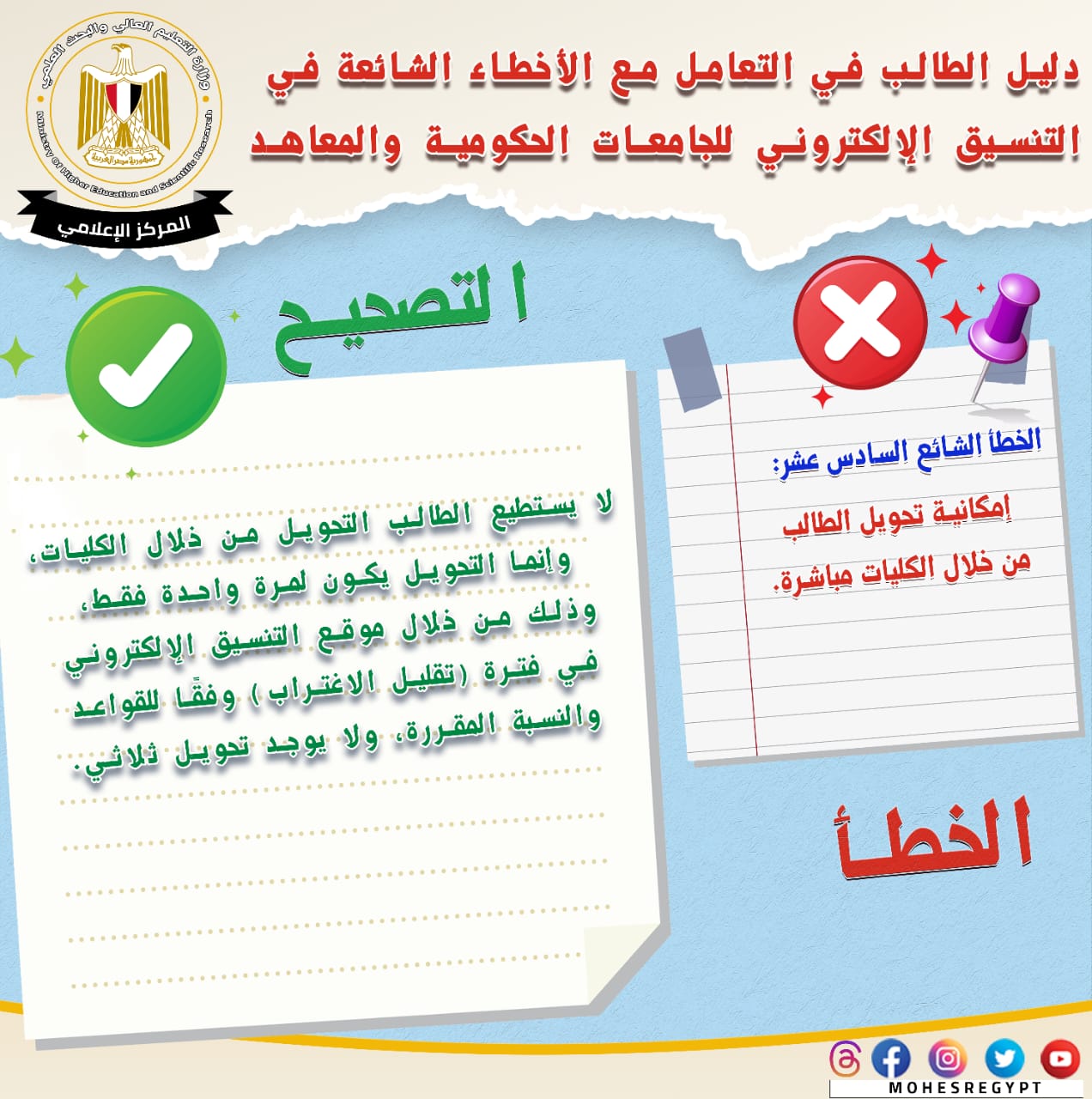 أخطاء شائعة في تنسيق الجامعات 2023