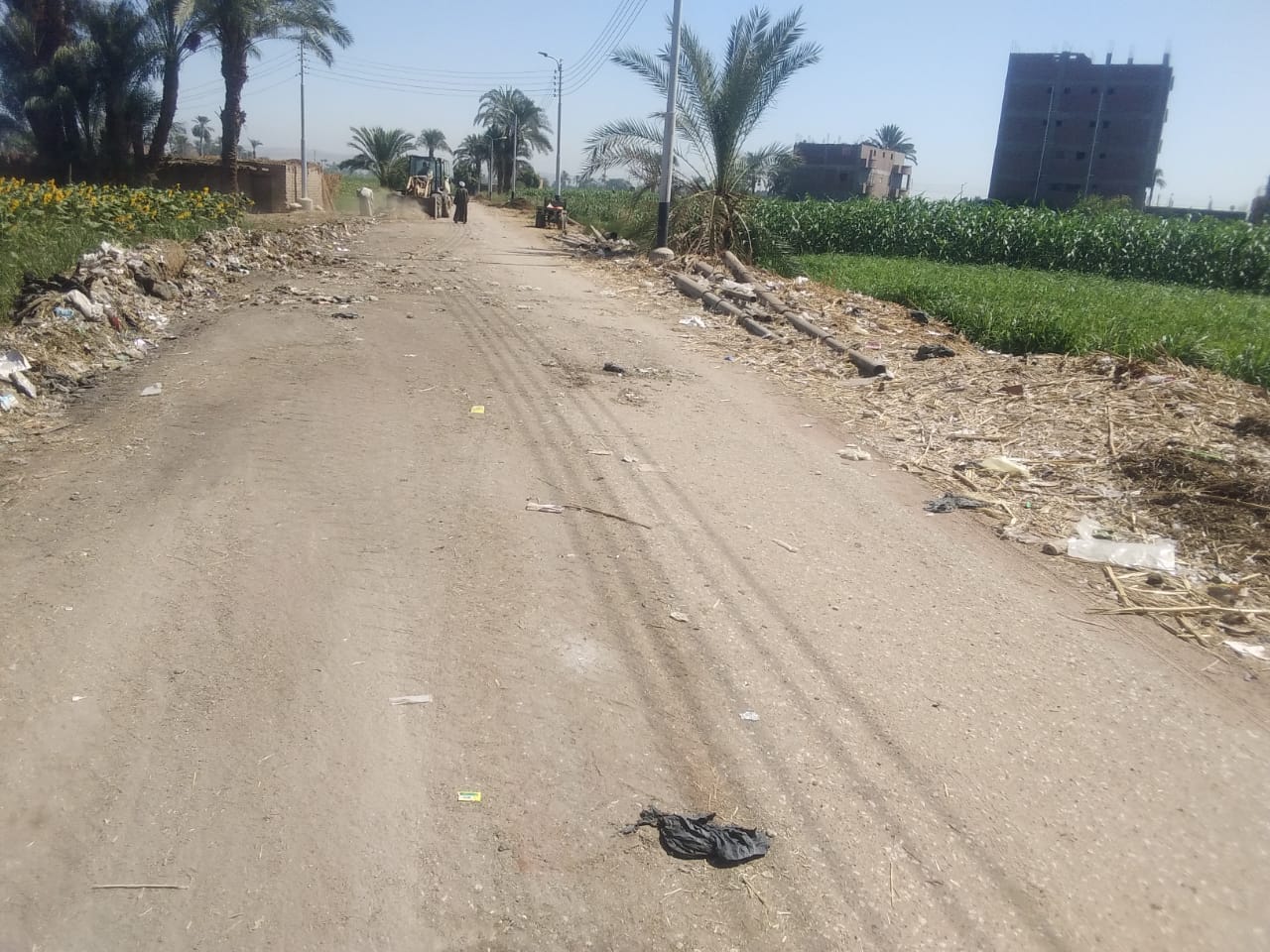 رفع 72 طنًا مخلفات من منطقة كوبري العسيرات والمظليطين بمركز ابنوب