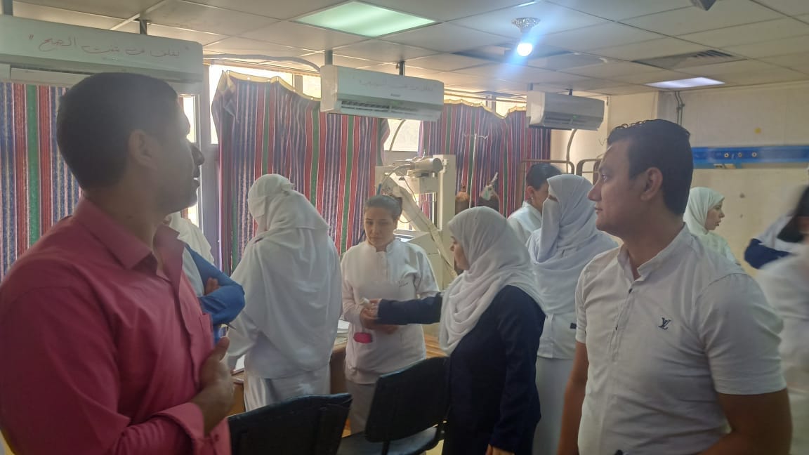 رئيس مركز ومدينة الغنايم يقوم بريازة مفاجئة للمستشفى االمركزي