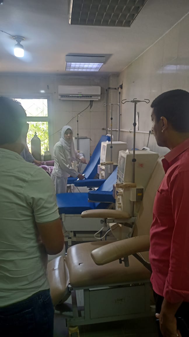 رئيس مركز ومدينة الغنايم يقوم بريازة مفاجئة للمستشفى االمركزي
