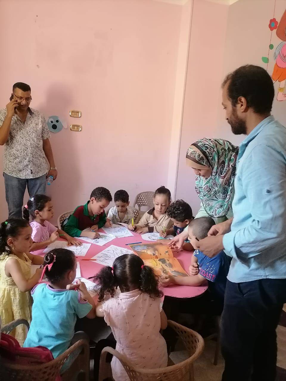 تنظيم فعاليات مكتبة مصر العامة المتنقلة في قرية الواسطى باسيوط