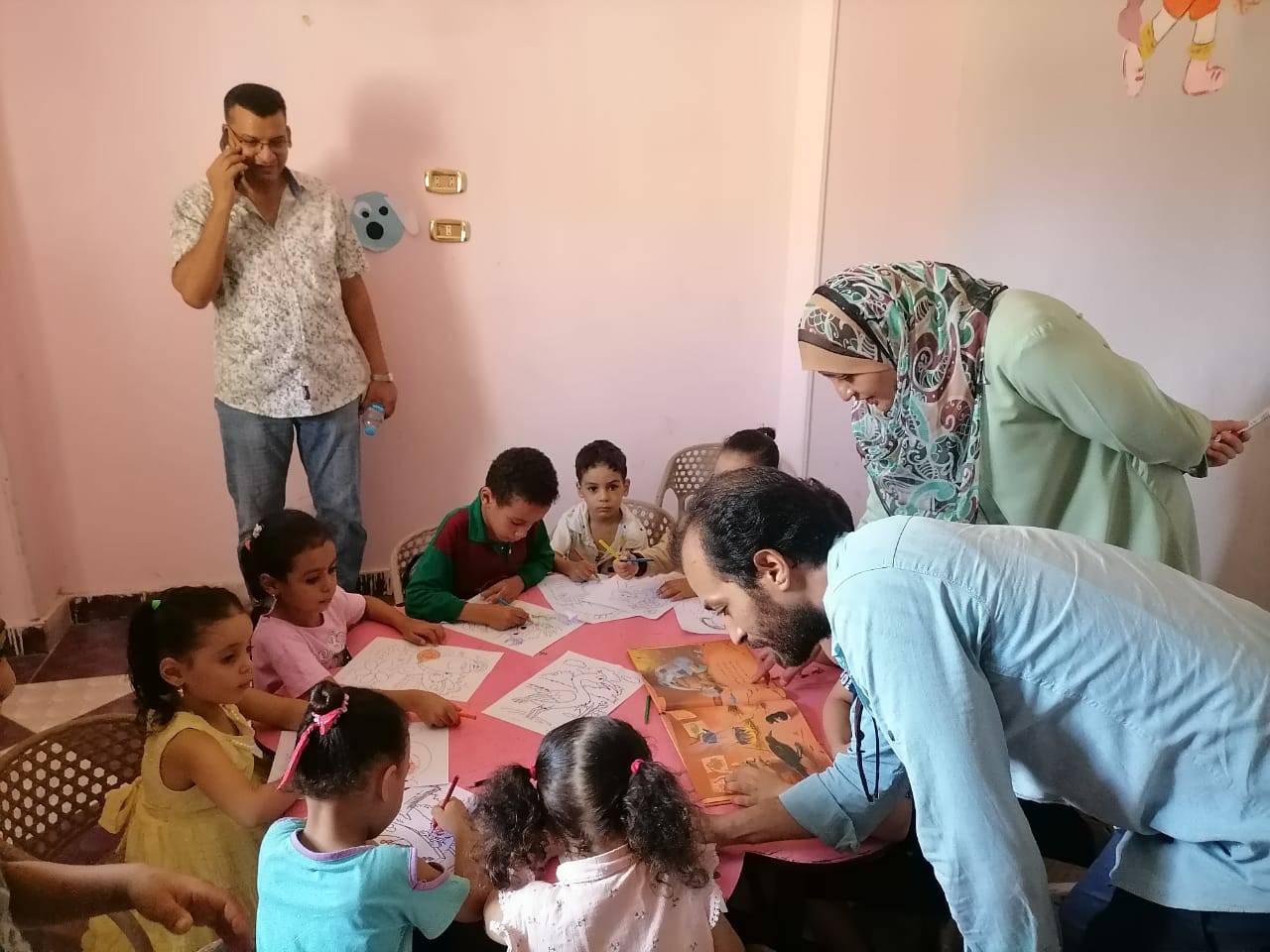 تنظيم فعاليات مكتبة مصر العامة المتنقلة في قرية الواسطى باسيوط