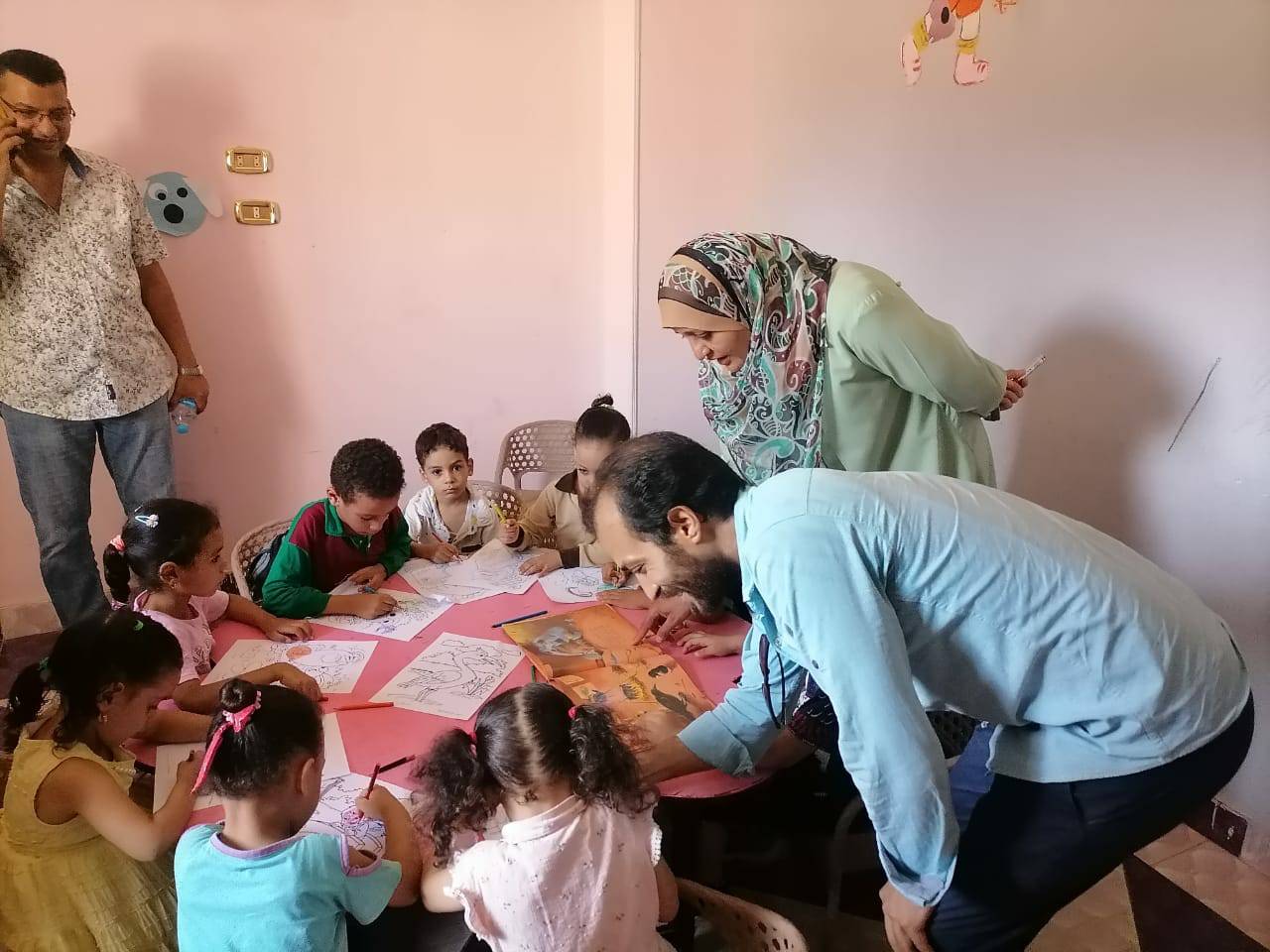 تنظيم فعاليات مكتبة مصر العامة المتنقلة في قرية الواسطى باسيوط
