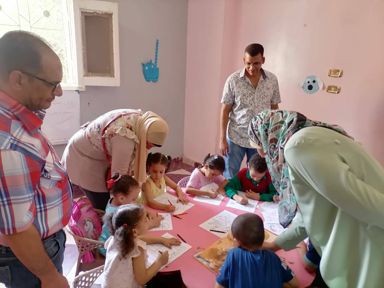تنظيم فعاليات مكتبة مصر العامة المتنقلة في قرية الواسطى باسيوط