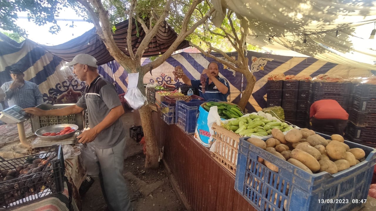 محلية الخارجة تطرح الخضر والفاكهة والدجاج بأسعار تنافسية مخفضة للمواطنين بمنافذها