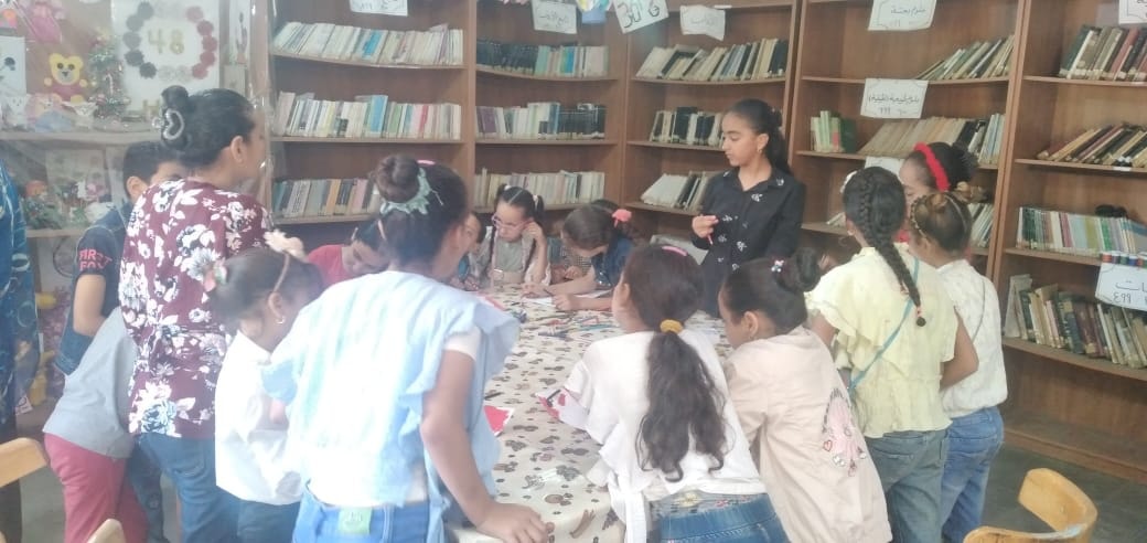 لا للإرهاب .. ورشة فنية في مكتبة قلوصنا الثقافية