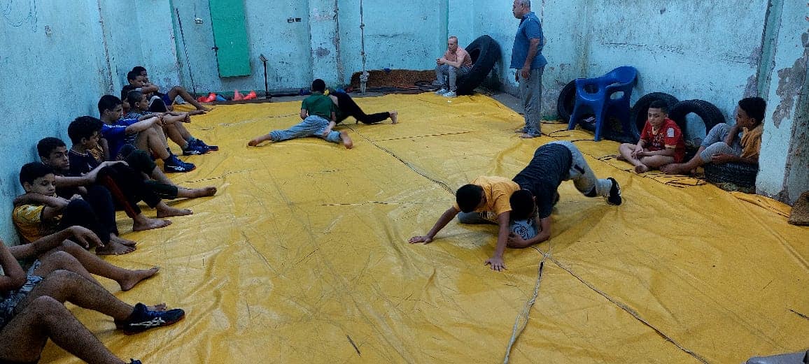 رياضة اسيوط: تدريبات مكثفة من ابطال المشروع القومى للموهبة للمصارعه