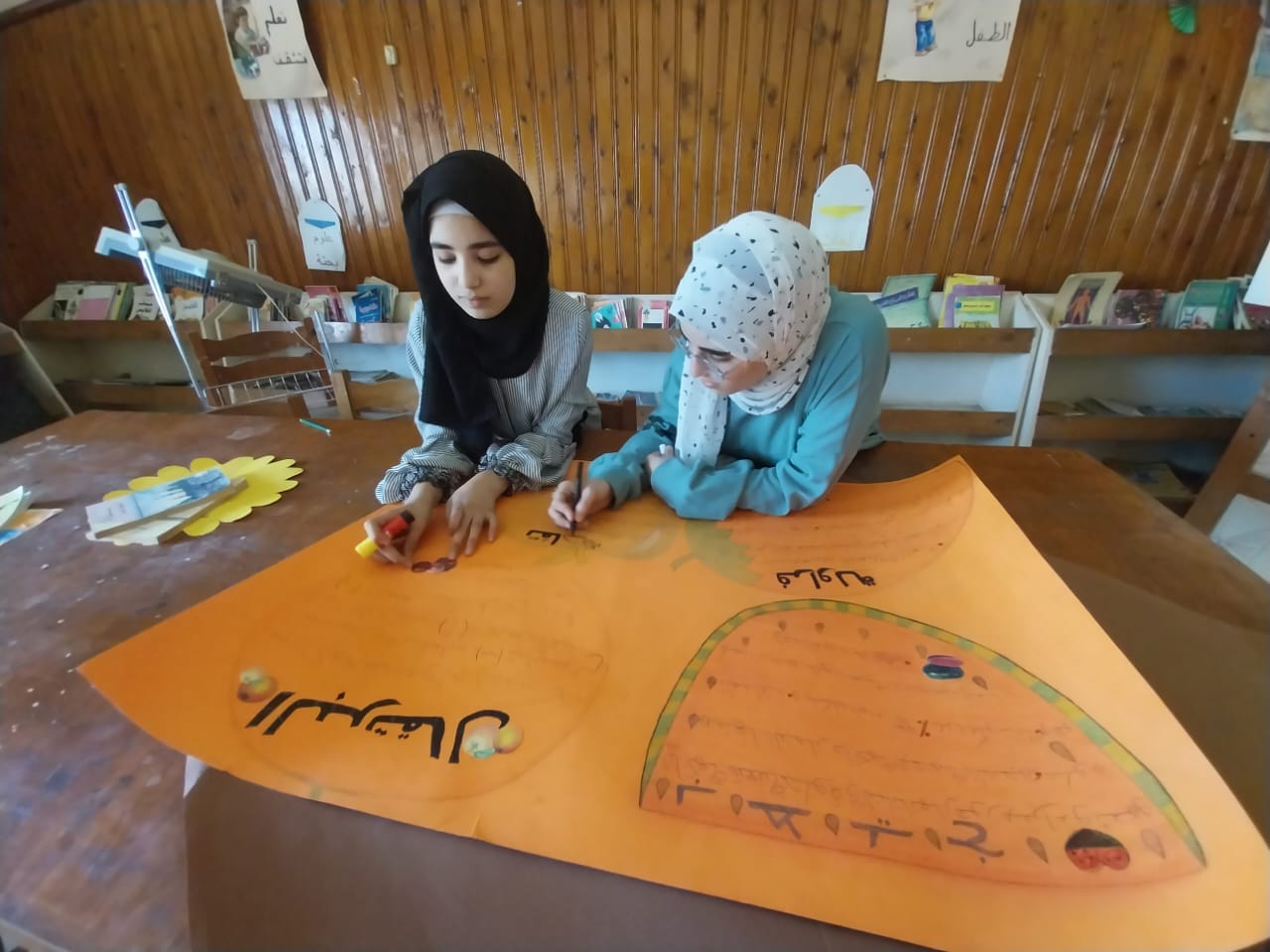 قصر ثقافة الغنايم يواصل تنفيذ مجلة الحائط 