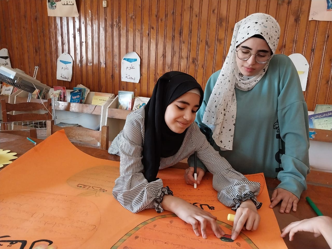 قصر ثقافة الغنايم يواصل تنفيذ مجلة الحائط 