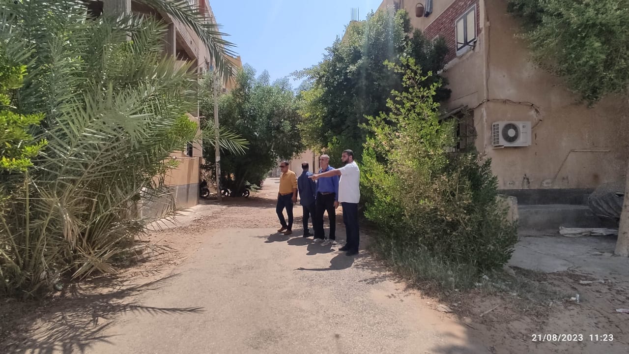 إزالة تعديات على أرض أملاك الدولة بالزراعات في الخارجة