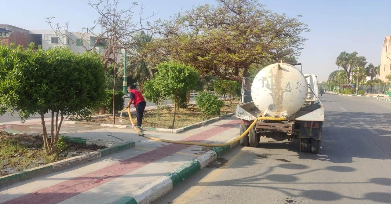 حملة لإزالة الأشجار المعروضة للخطر والمؤثرة على سلامة المواطنين وحركة المرور بالخارجة