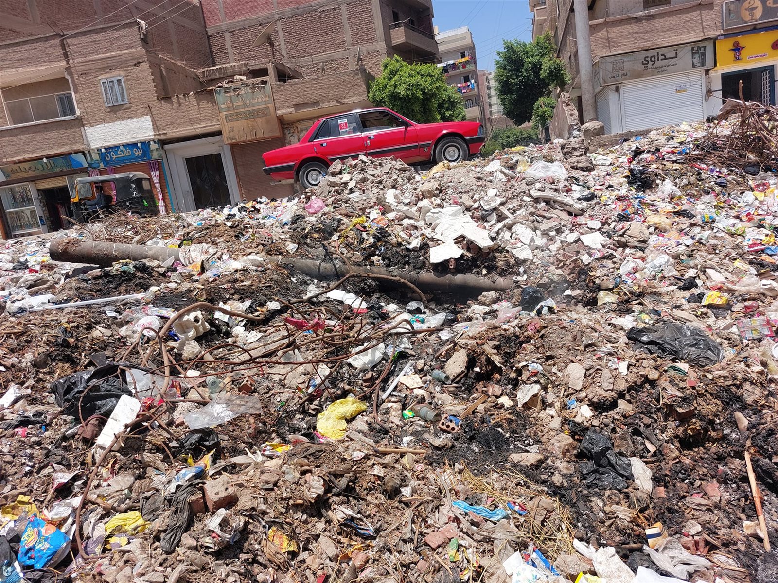 انتشار القمامة في شوارع اسيوط