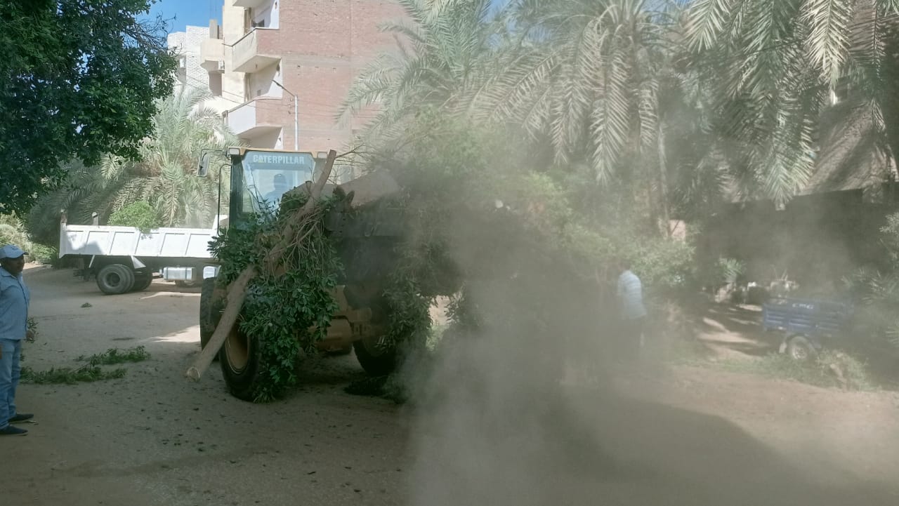 حملة لرفع الأتربة والمخلفات والتراكمات والقمامة بمركز الداخلة