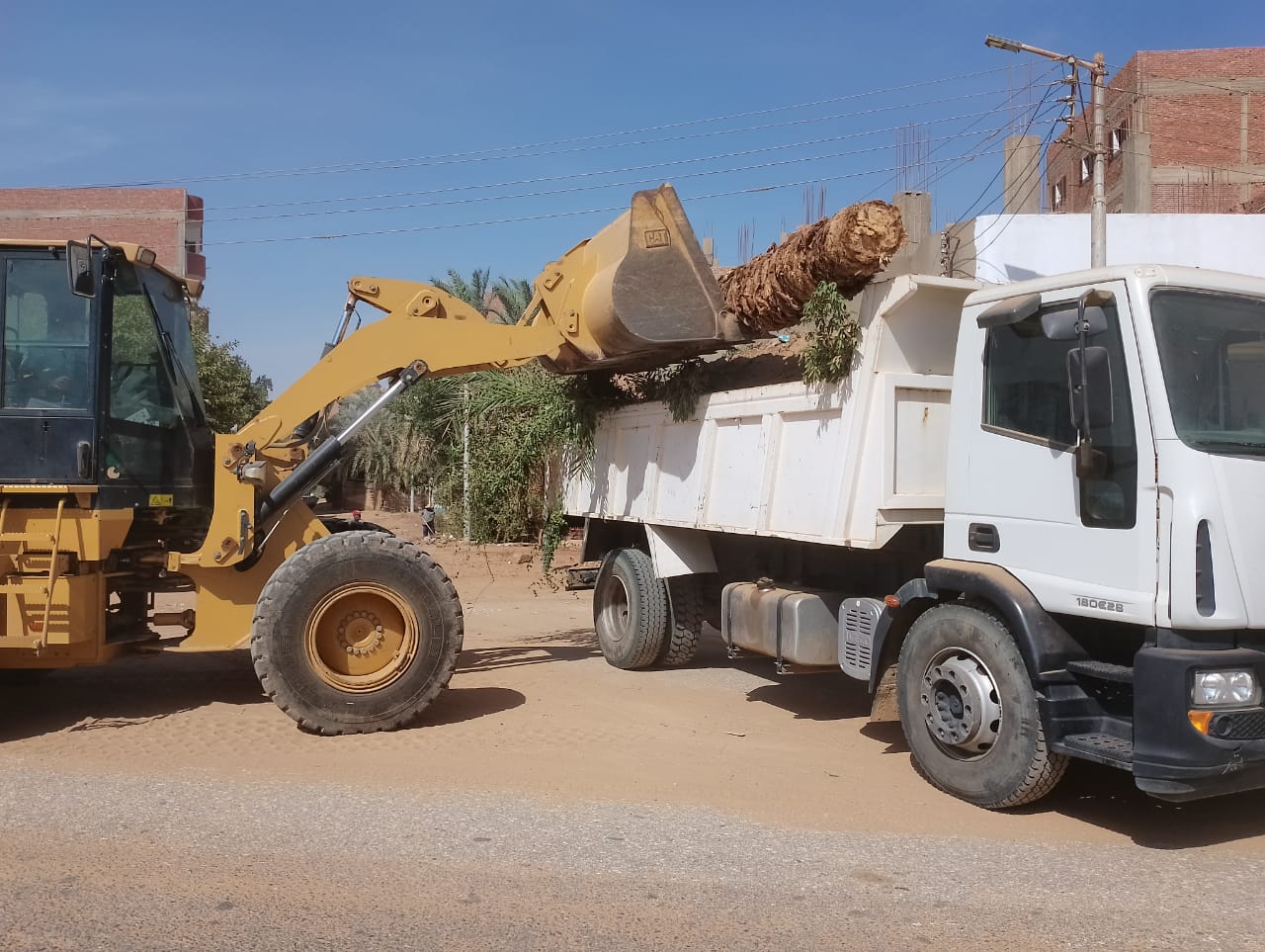حملة لرفع الأتربة والمخلفات والتراكمات والقمامة بمركز الداخلة