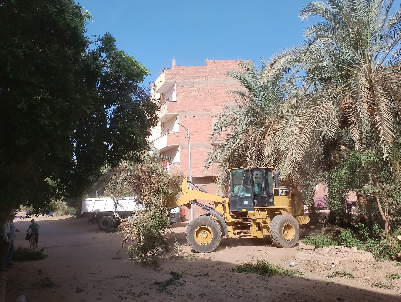 حملة لرفع الأتربة والمخلفات والتراكمات والقمامة بمركز الداخلة