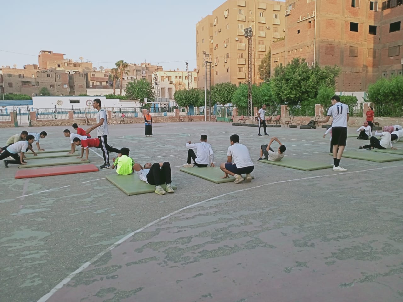نسور اللياقة البدنية بأسيوط يواصلون تدريباتهم من نادي الشبان المسلمين 