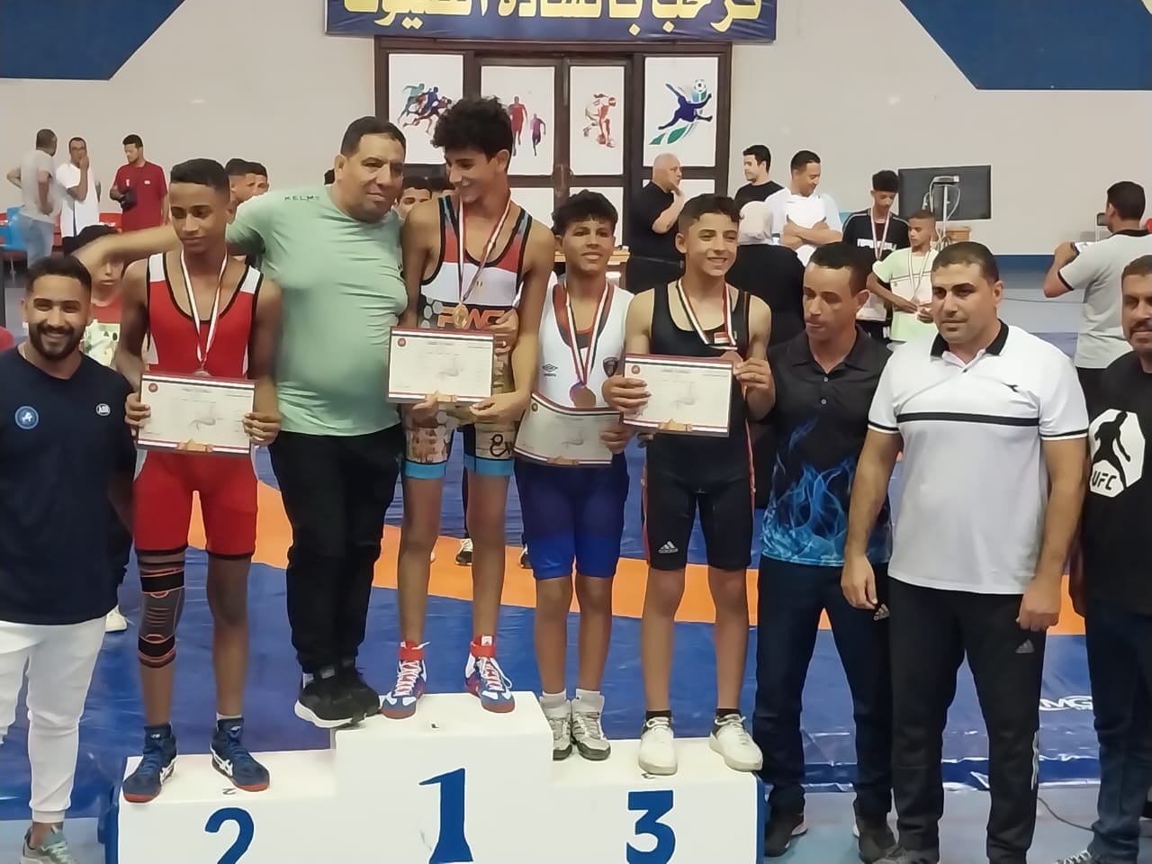 بطوله الجمهوريه للمصارعة الحرة نااشئو اسيوط يحصدون أول الجمهورية