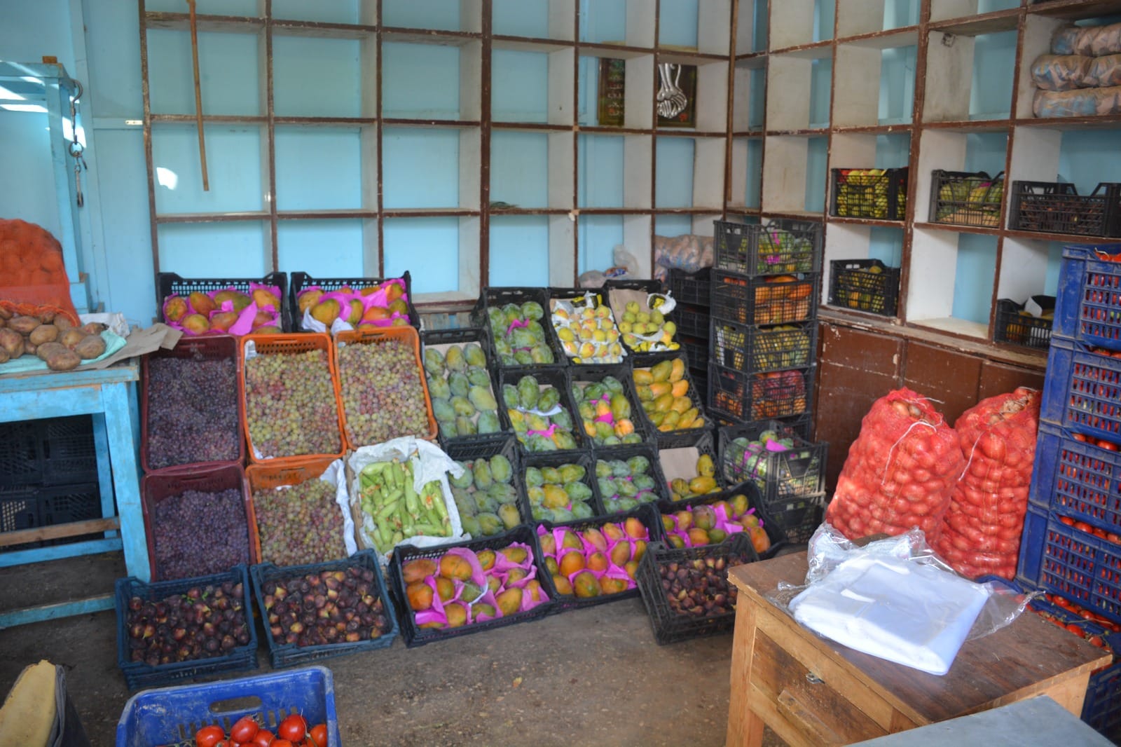 محافظة الوادي الجديد تطرح دواجن وخضروات وفاكهة بأسعار مخفضة بمنفذ ديوان المحافظة