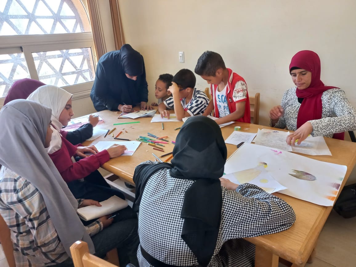 ورشة فنية للأطفال بثقافة جمال عبدالناصر ببني مر بأسيوط 