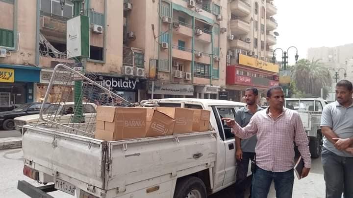 حملة مكبرة لازالة الاشغالات تجوب شوارع حي شرق اسيوط