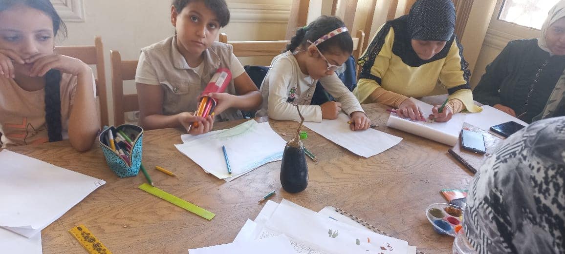 ورشة فنية للأطفال بثقافة الزعيم جمال عبد الناصر ببني مر بأسيوط  
