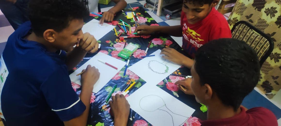 ورشة رسم وتلوين عن “ عيد الفلاح ” بمكتبة الطفل والشباب بالفرافرة