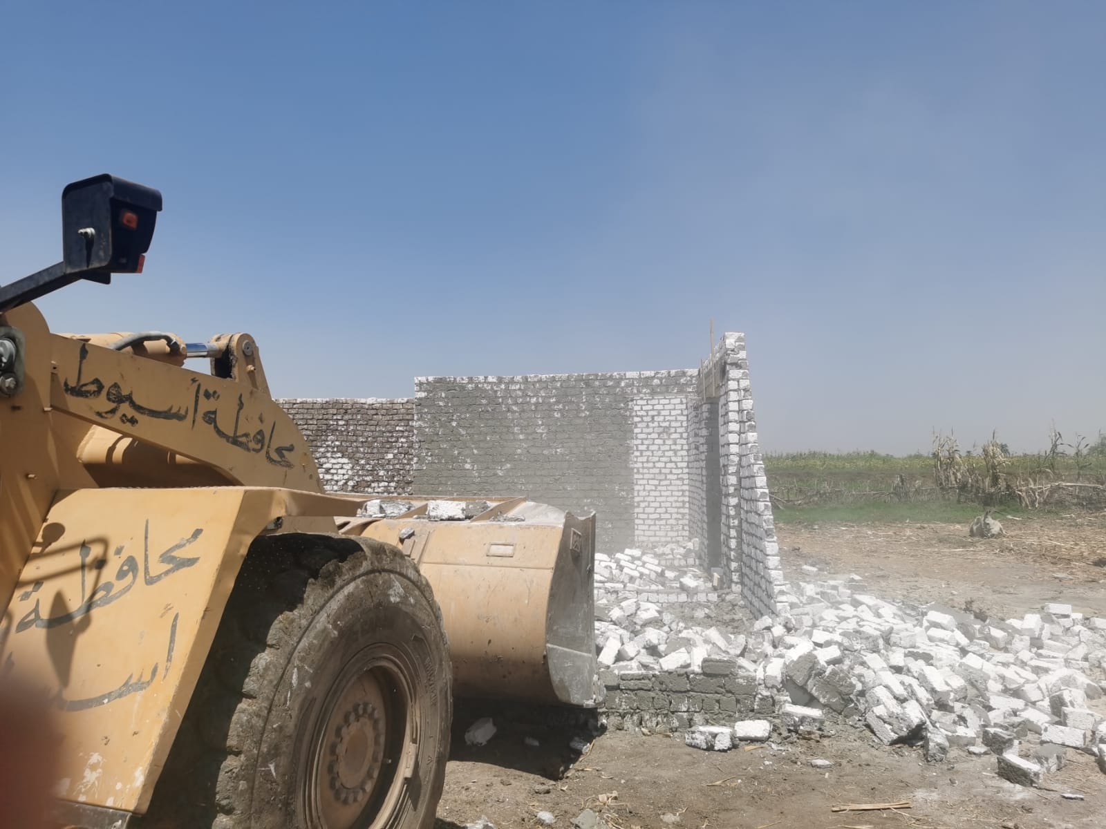 إزالة 4 حالات تعدي على أراضي زراعيه بالمنشأه الصغرى في مركز القوصية
