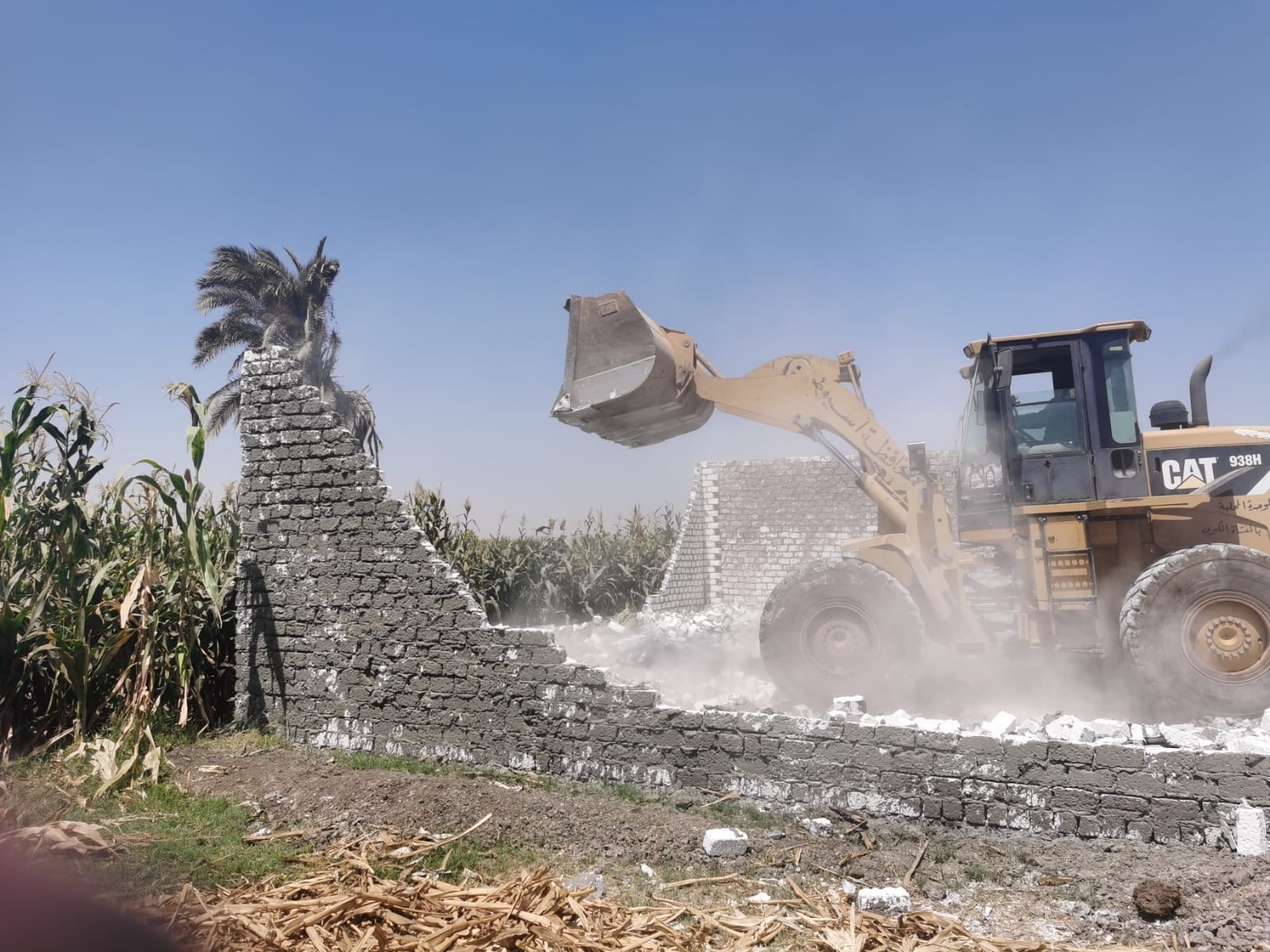 إزالة 4 حالات تعدي على أراضي زراعيه بالمنشأه الصغرى في مركز القوصية