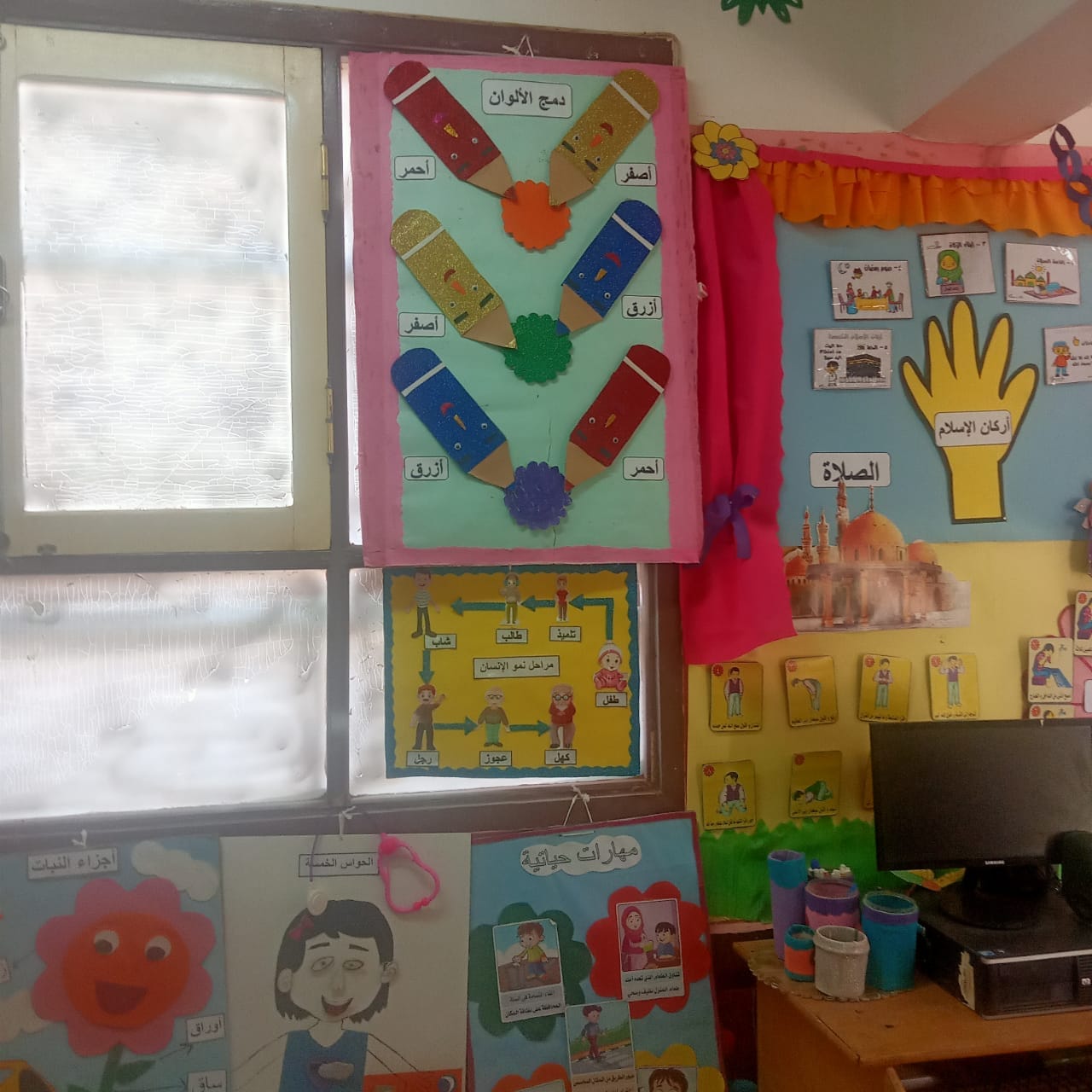 قاعات رياض الأطفال بإدارة بلاط التعليمية تتزين فى ابهى صورها لاستقبال اطفال