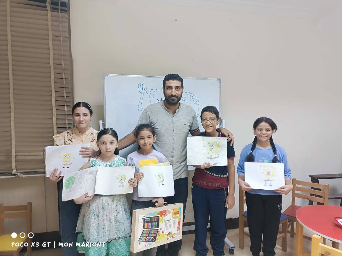 مكتبة مصر العامة اسيوط تنظم ورش تعليم الرسم للأطفال