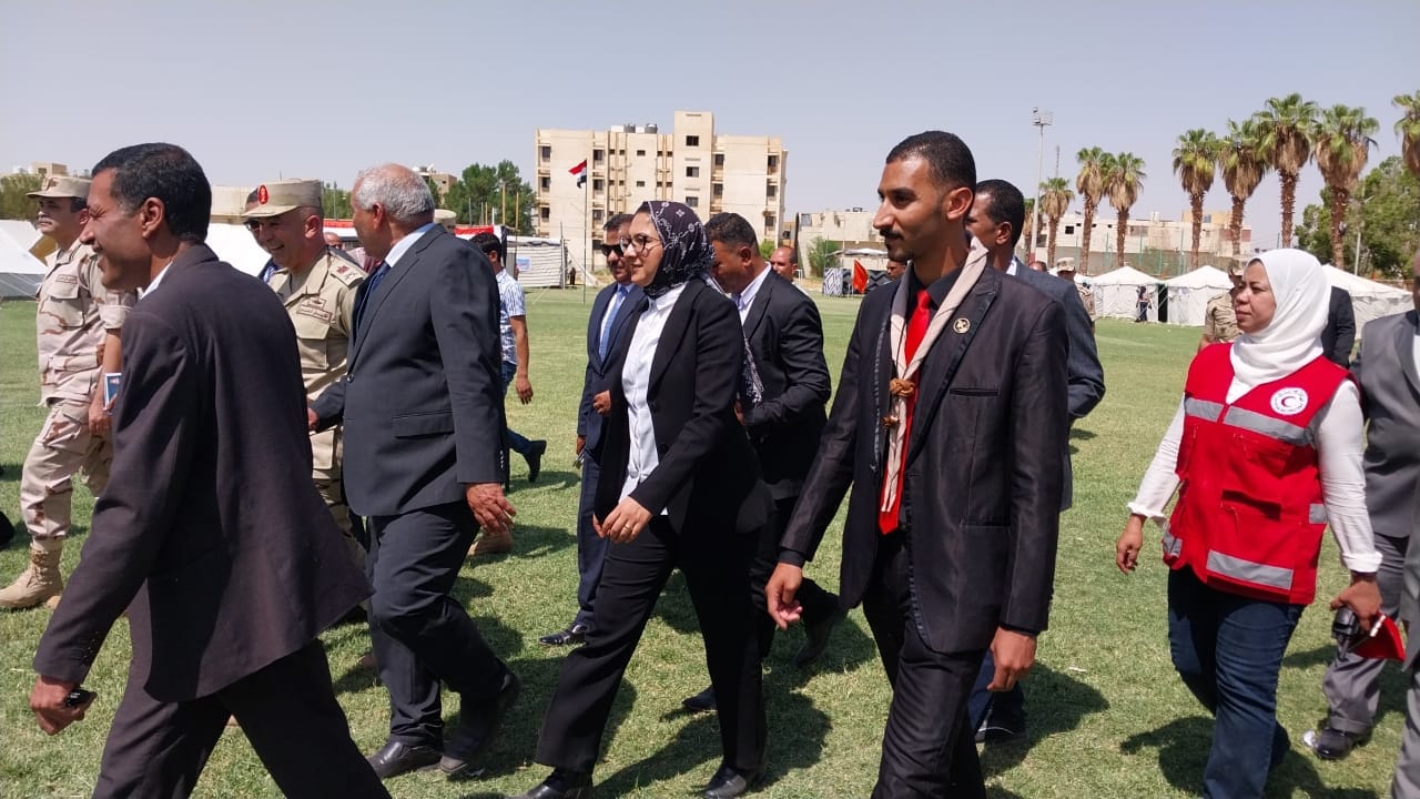 فريق الجوالة بجامعة الوادي الجديد يشارك بتدريب مواجهة الأزمات والكوارث 