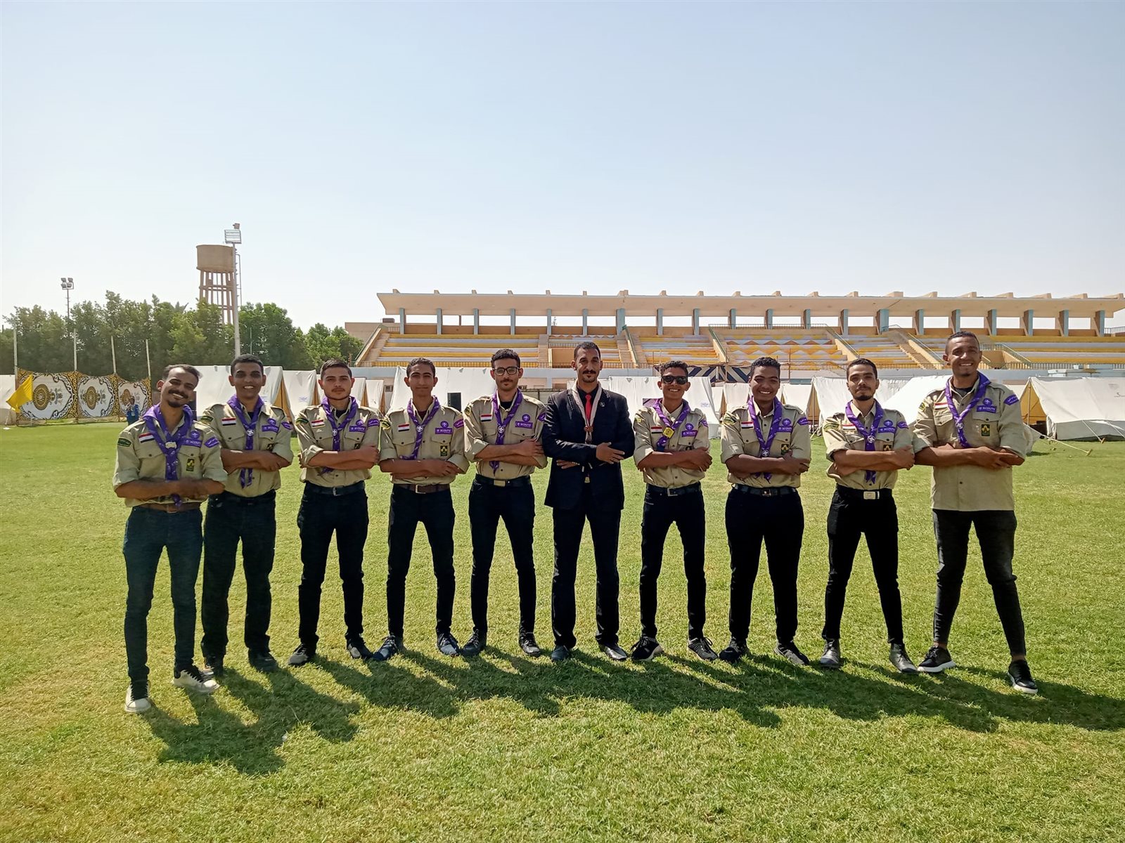 فريق الجوالة بجامعة الوادي الجديد يشارك بتدريب مواجهة الأزمات والكوارث 