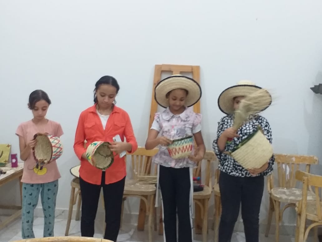 معرض لمنتجات الخوص في بيت ثقافة بولاق بالخارجة