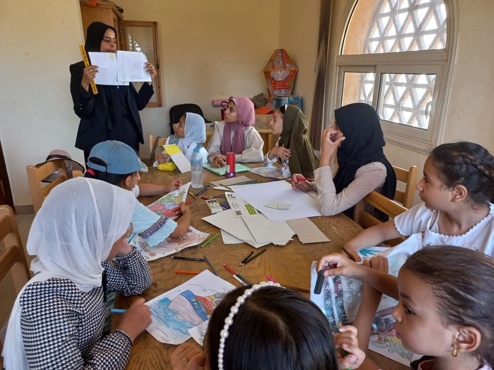 ورشة فنية للأطفال بثقافة جمال عبدالناصر ببني مر بأسيوط