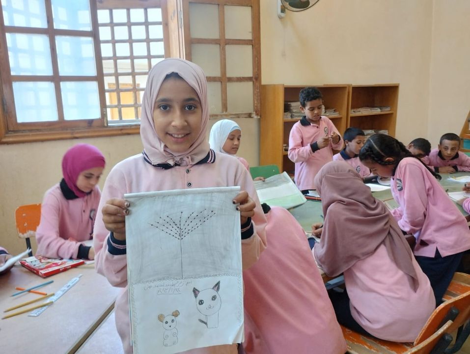 ورشة فنية للأطفال في مكتبة الطفل والشباب بالصبحة