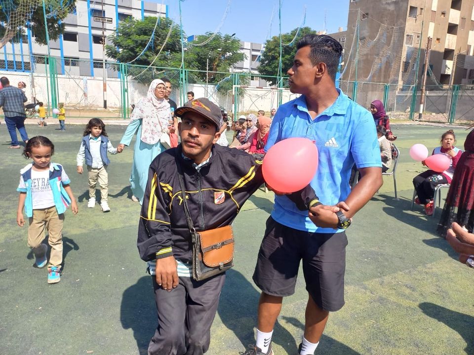 جانب من اليوم الرياضي الترفيهي لذوي االهمم بمركز شباب الفتح