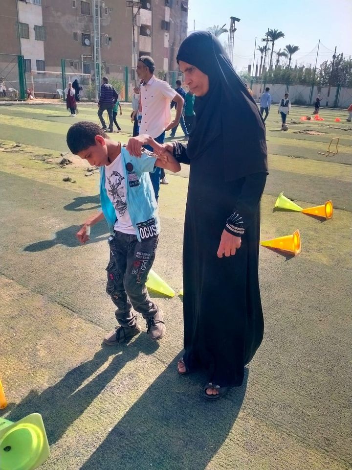 جانب من اليوم الرياضي الترفيهي لذوي االهمم بمركز شباب الفتح