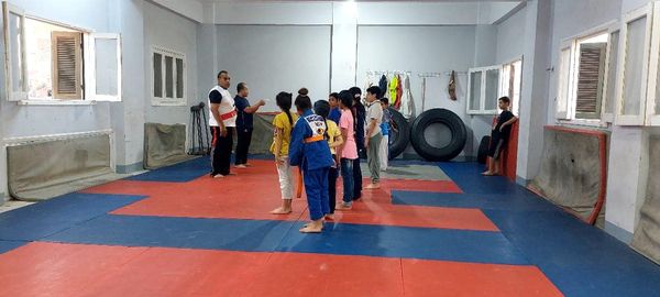 جانب من تدريبات البطل الاولمبي للجودو