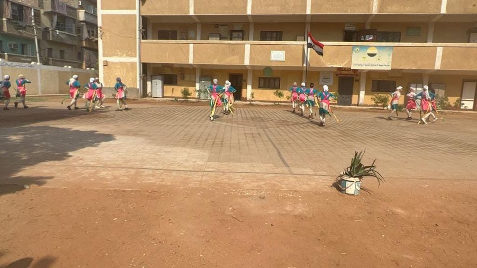 جانب من العروض الرياضية