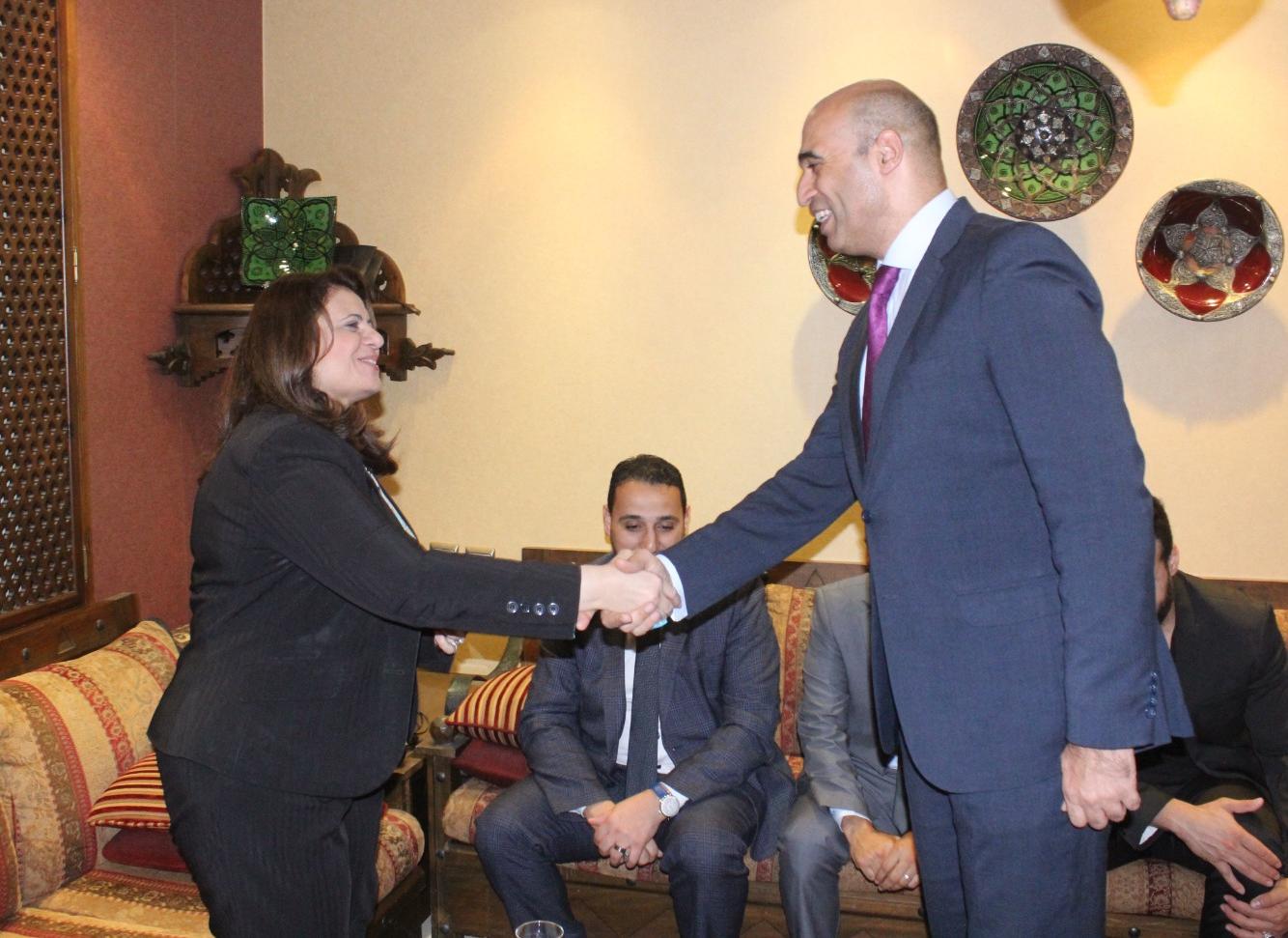 اجتماع وزيرة الهجرة بأقطاب الجالية المصرية في السعودية 