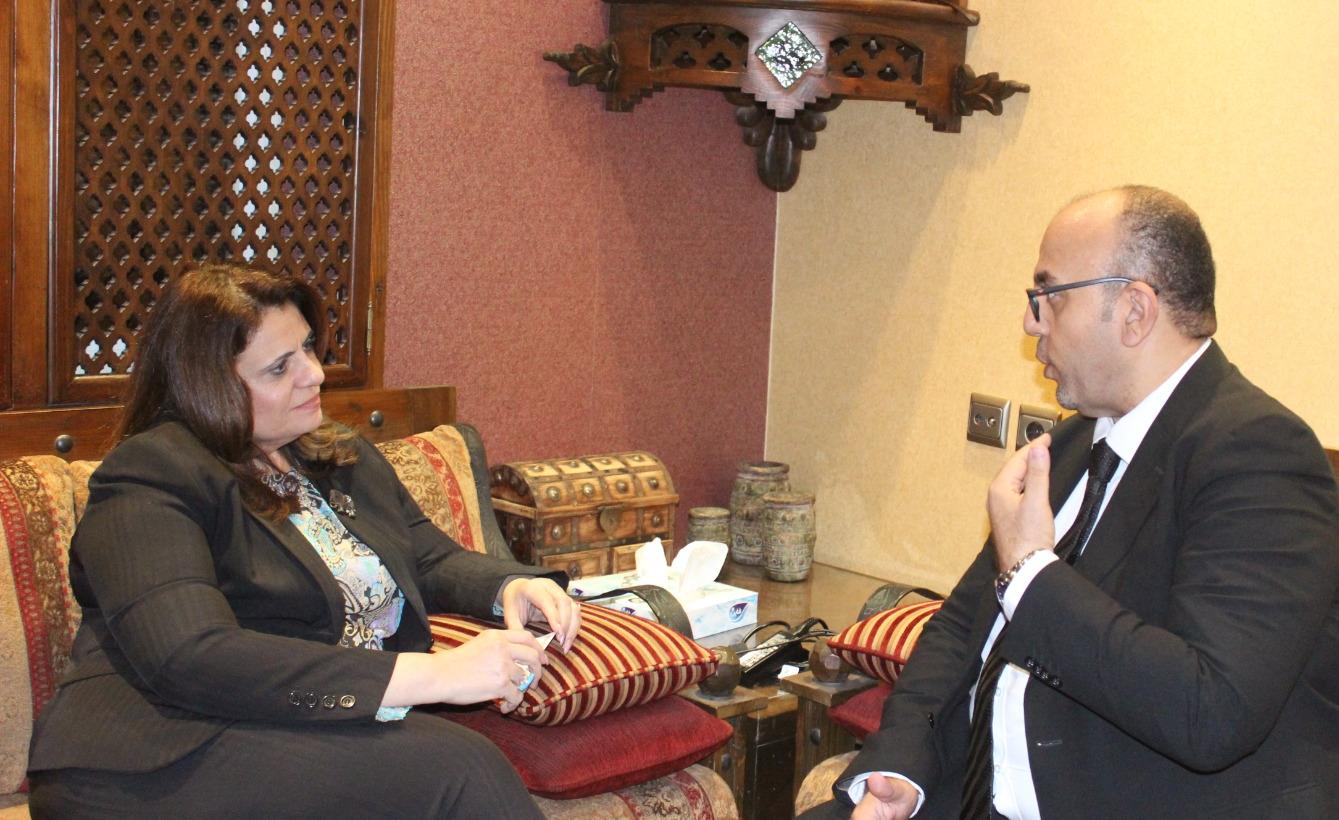 اجتماع وزيرة الهجرة بأقطاب الجالية المصرية في السعودية 