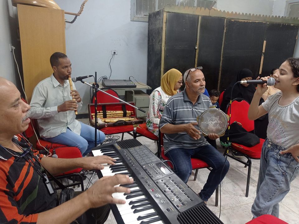 جانب من بروفات فرقة الموسيقى العربية