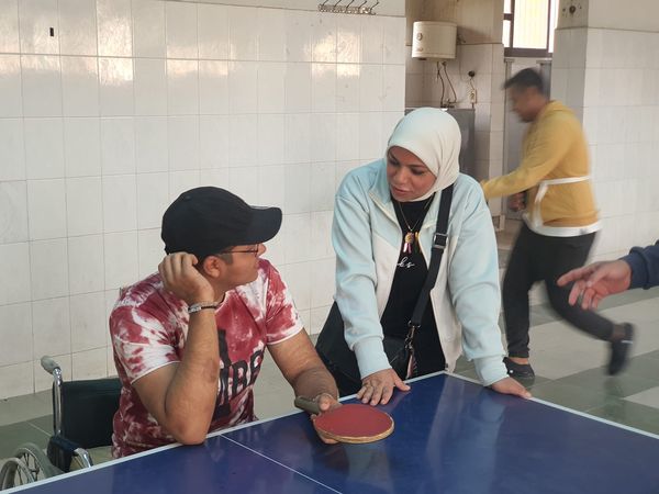 جانب من استعدادات الطلاب ذوي الهمم بجامعة أسيوط