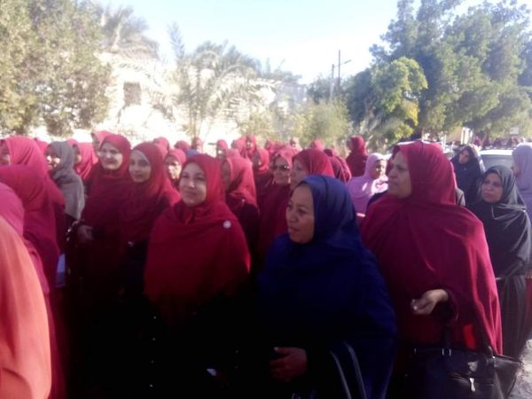 حشود للعاملين بقطاع تعليم الوادي الجديد