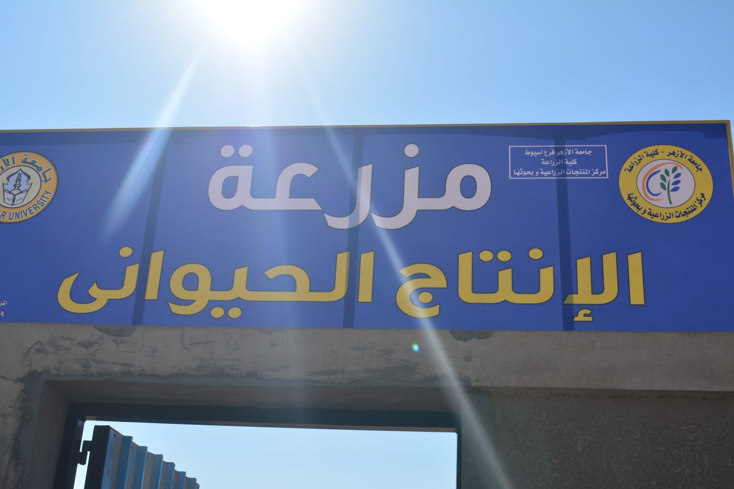 جانب من الزيارة وافتتاح منافذ بيع مركز المنتجات الزراعية ومزرعة الانتاج الحيواني