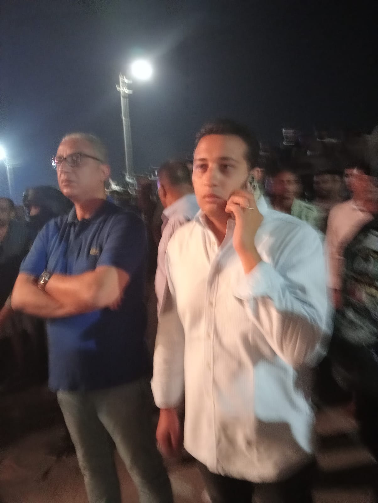 المحافظ ونائبه فى موقع الحادث