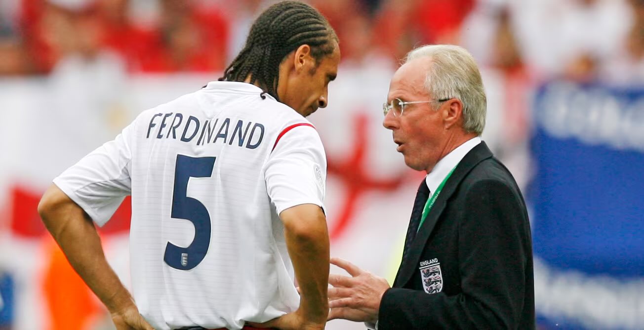 سفين جوران اريكسون مع ريو فيرديناند