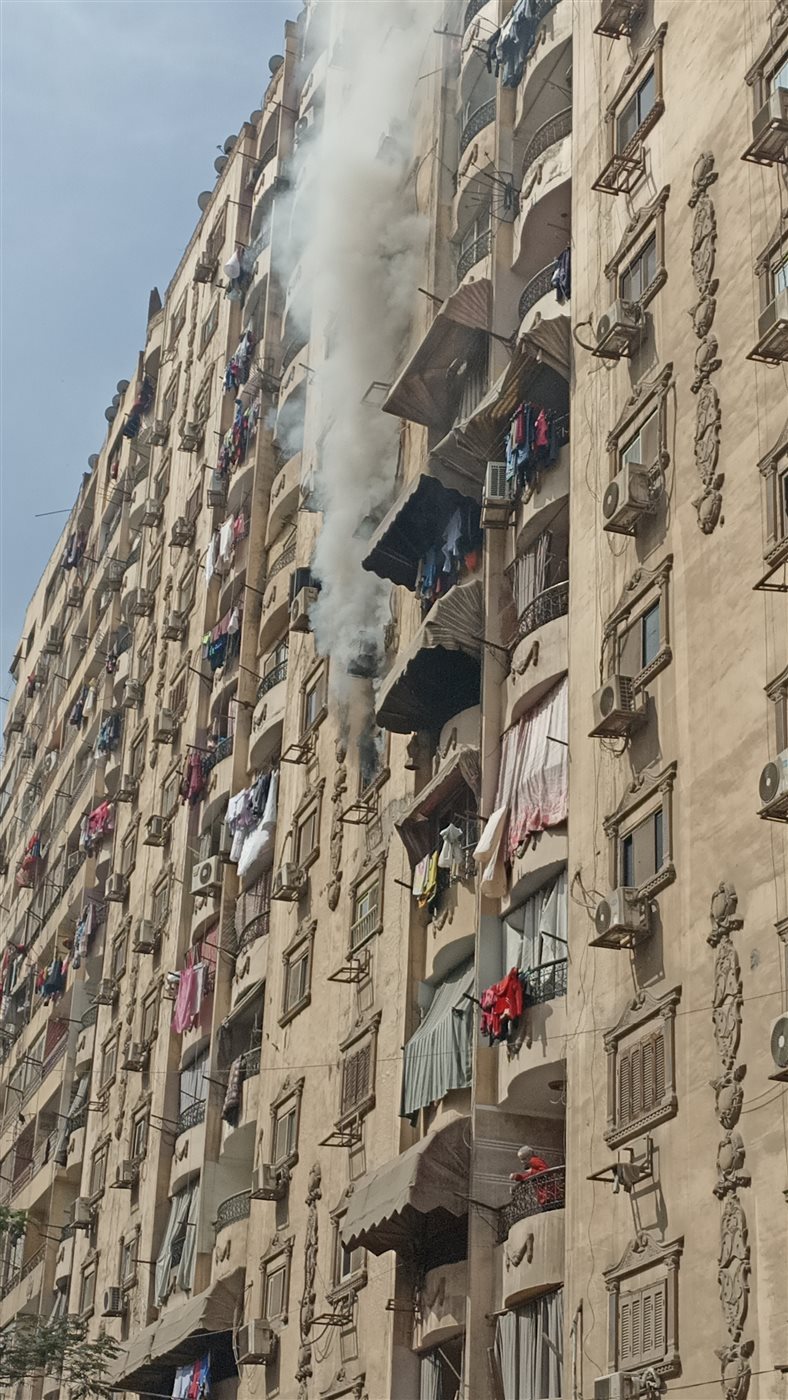 حريق شقة سكنية بكوبري القبة