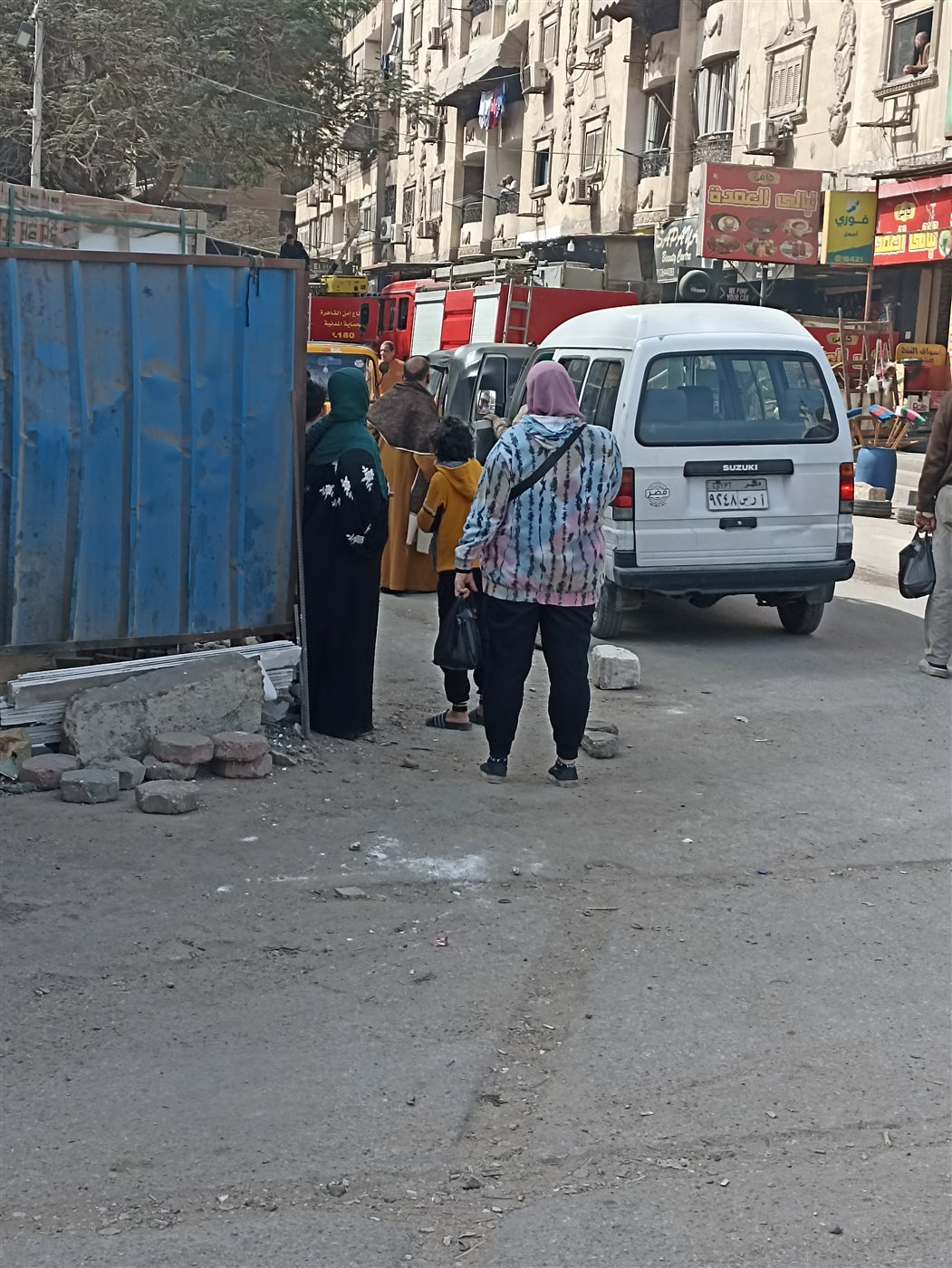 حريق شقة سكنية بكوبري القبة