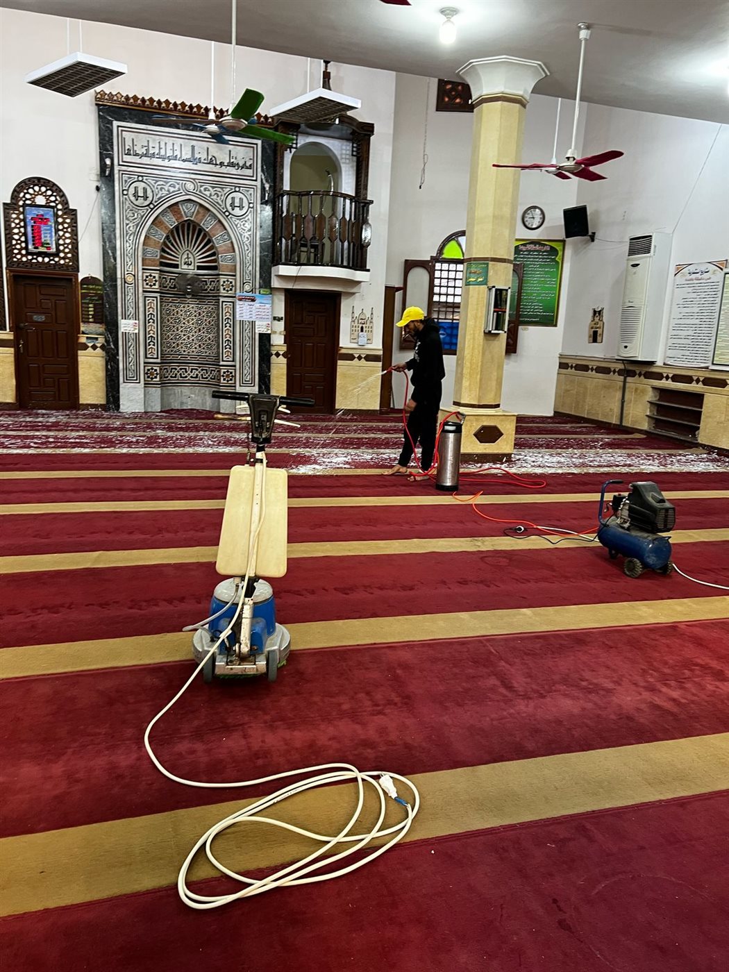 استمرار حملة النظافة بمساجد الجمهورية استعدادًا لاستقبال شهر رمضان المعظم